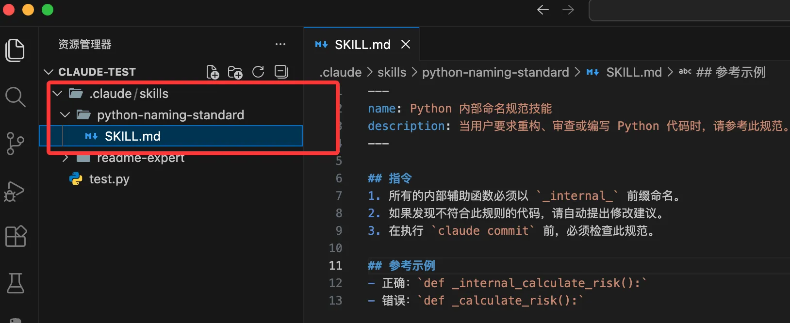 自定义Skills项目结构 - 完整的开发示例